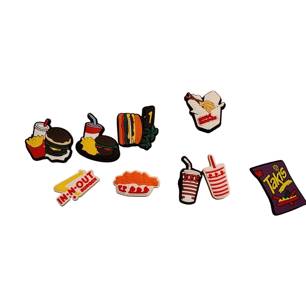 Food Croc Charms‎ Fast Food Burger Fries Pizza Takis Shoe Decoration